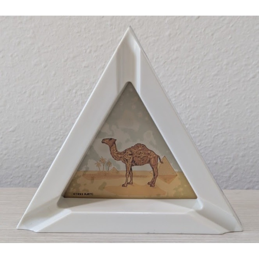 Vintage Camel Cigarettes Desert Pyramid Nesting Ashtray White 1993 No Burns